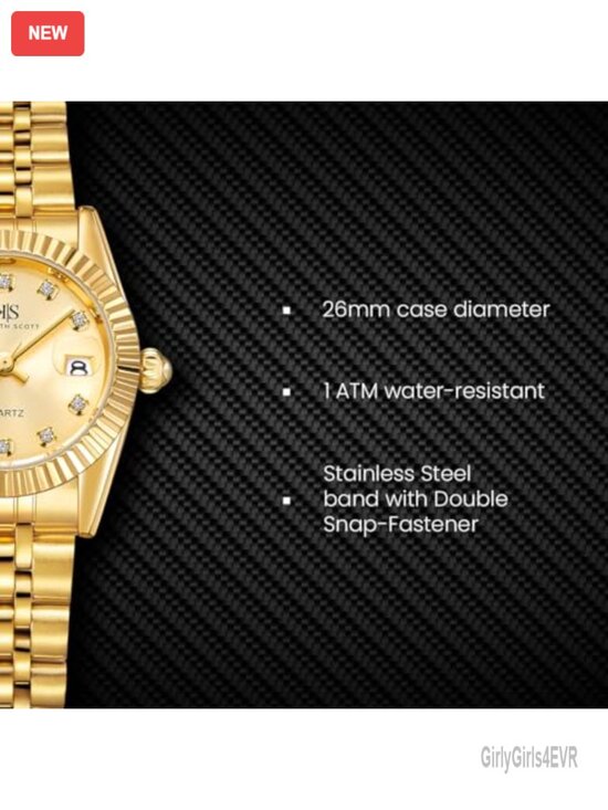 Women\'s Analog Casual Watch - Quartz Movement, Scratch Resistant, Gold main image 7